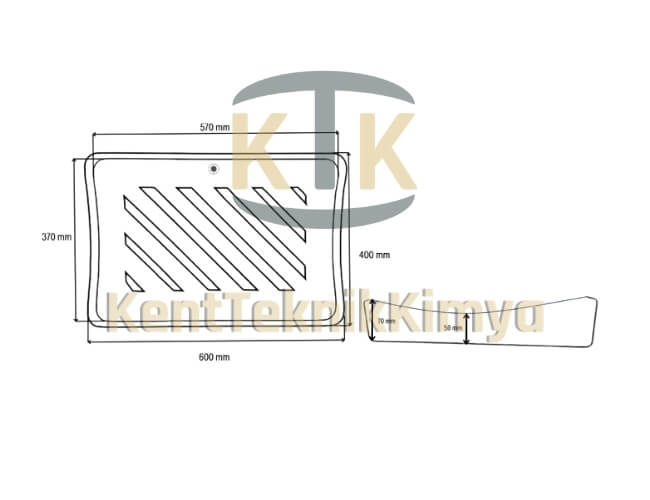 FK615-KIT-4060-D400 Oluklu Kompozit Yağmur Suyu Izgara Takımı 400x600 mm